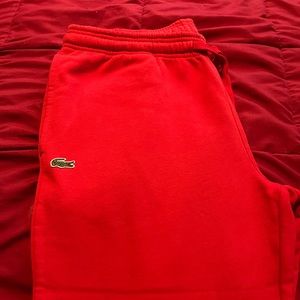 Lacoste Red Sweatpants XL